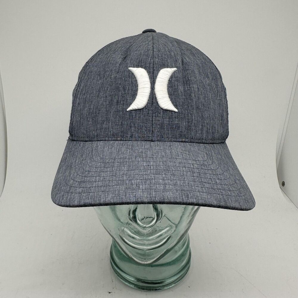 Hurley Phantom Hat Cap Fitted Mens Medium Gray Nike Dri-FIT Flexfit Perforated